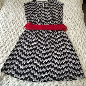 Black and white chevron Dress